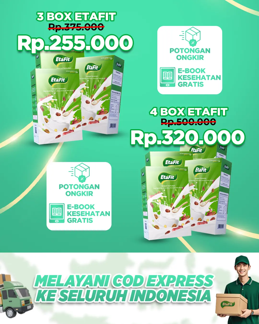 Potongan ongkir Susu Etafit Indonesia